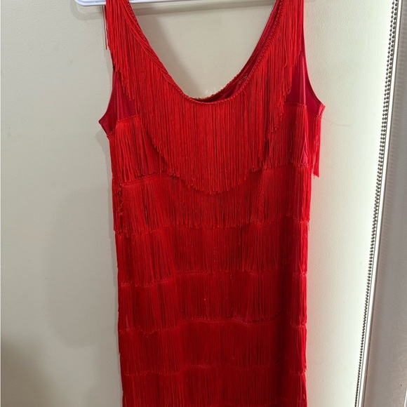 Red Fringe Dress Halloween or event Costume - Picture 2 of 2